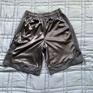 Grey metallic basketball shorts